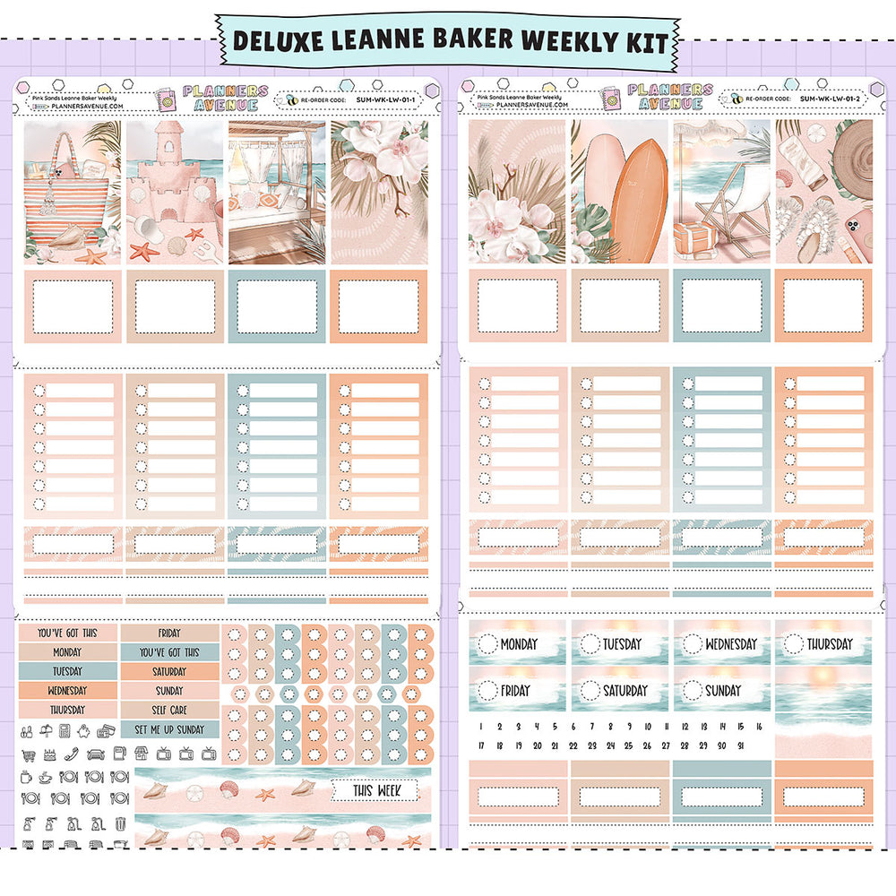Pink Sands Leanne Baker Weekly Sticker Foiled Kit