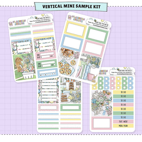 Sugar Bunny Mini Sampler Weekly Sticker Foil Kit (HOLO SILVER FOIL)