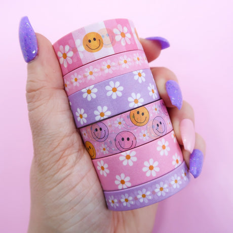 Lilac Daisies Washi Tape by Little Lefty Lou