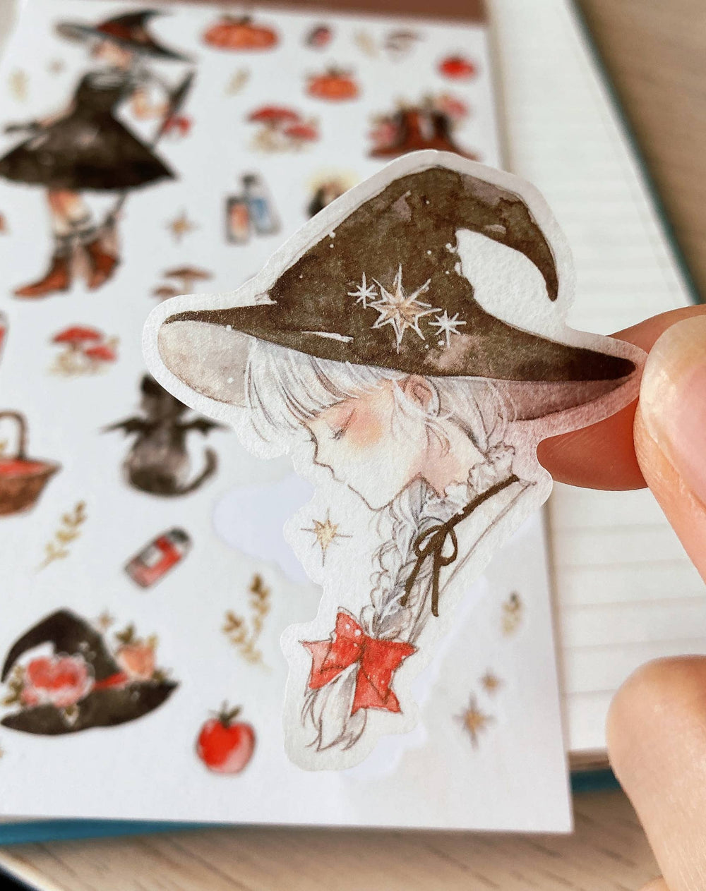 Autumn's Witch Washi Stickers by Cherry Rabbit