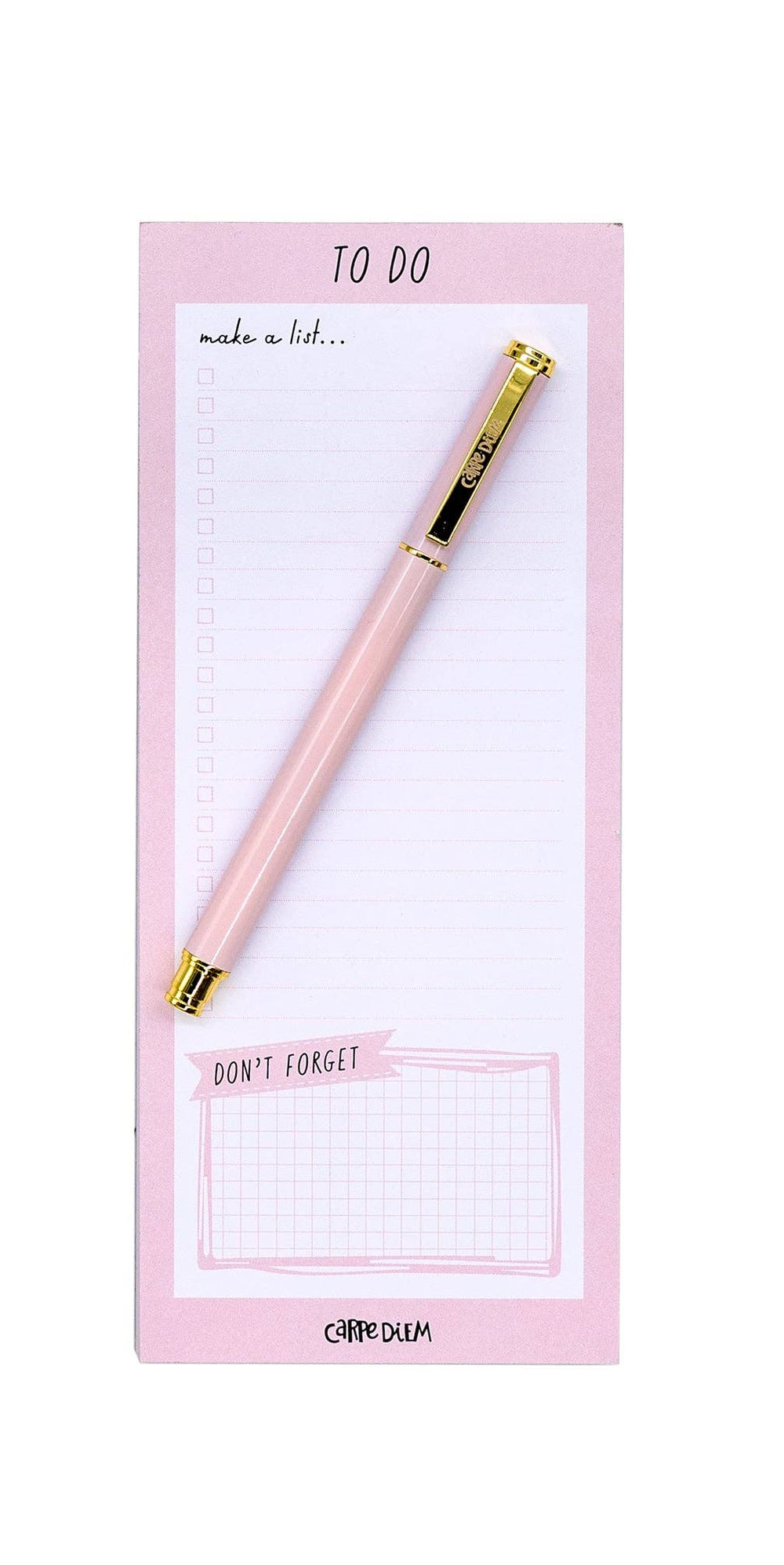 Carpe Diem Ballerina Pink Magnetic To Do List Notepad