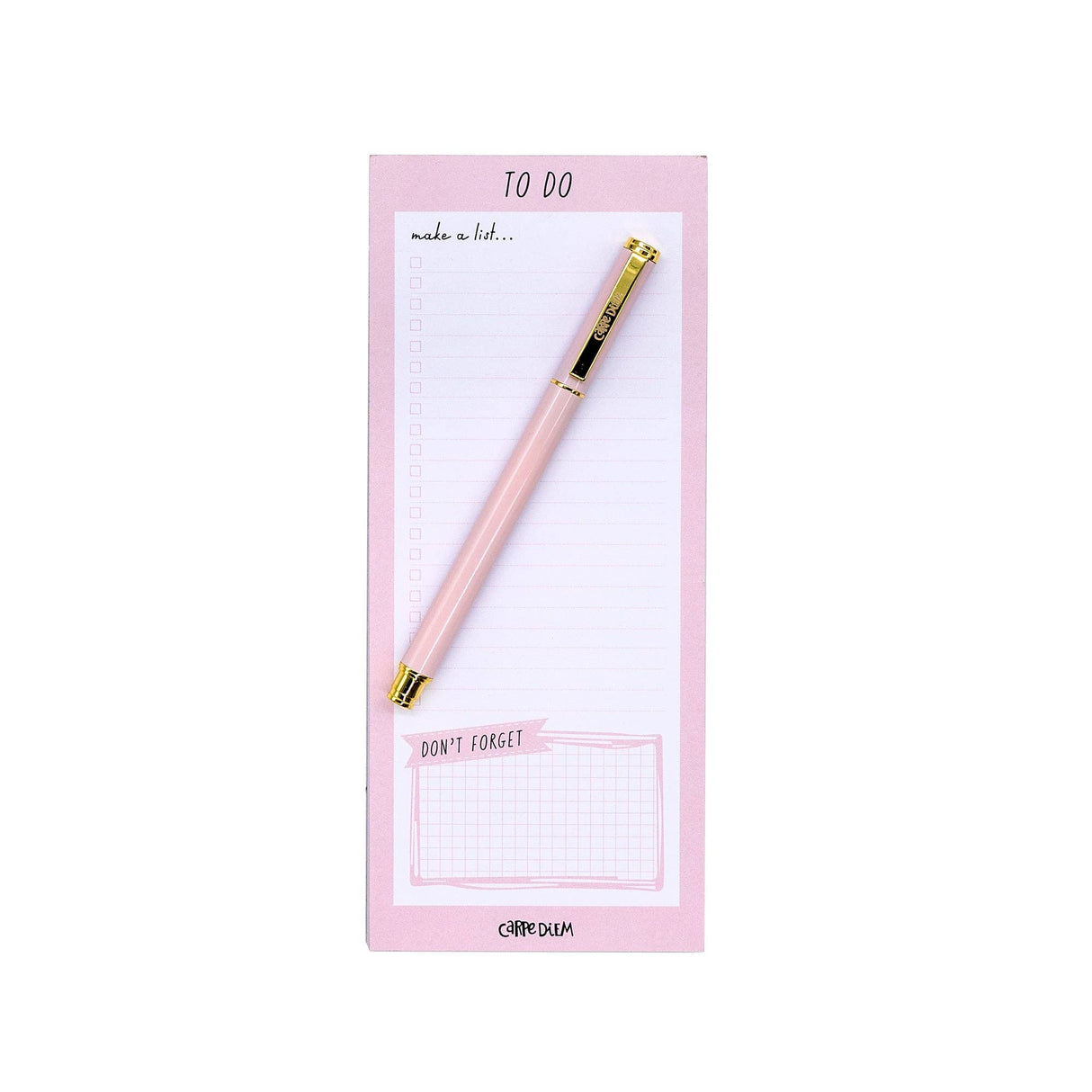 Carpe Diem Ballerina Pink Magnetic To Do List Notepad