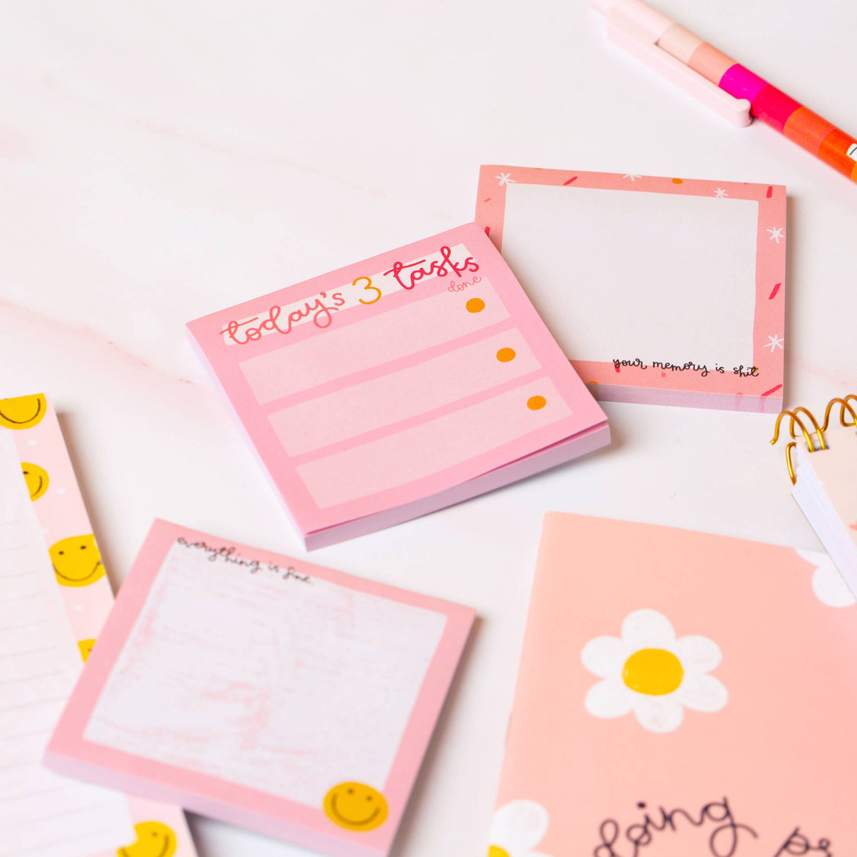 Sticky Notes - Today's 3 Tasks Memo Pad