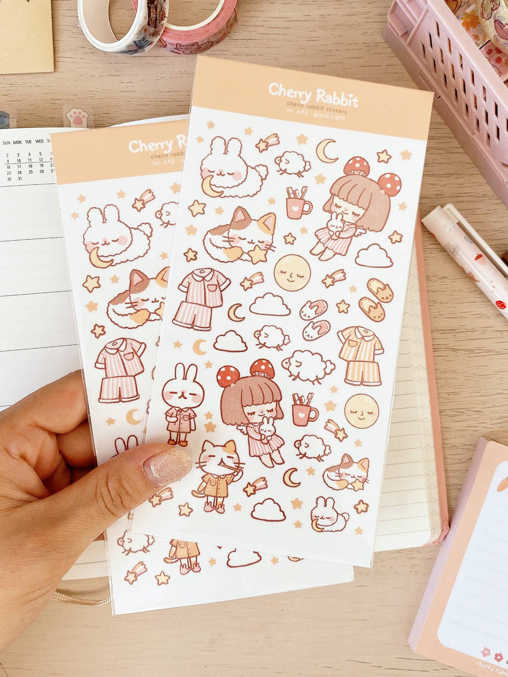 Good Night Washi Stickers by Cherry Rabbit