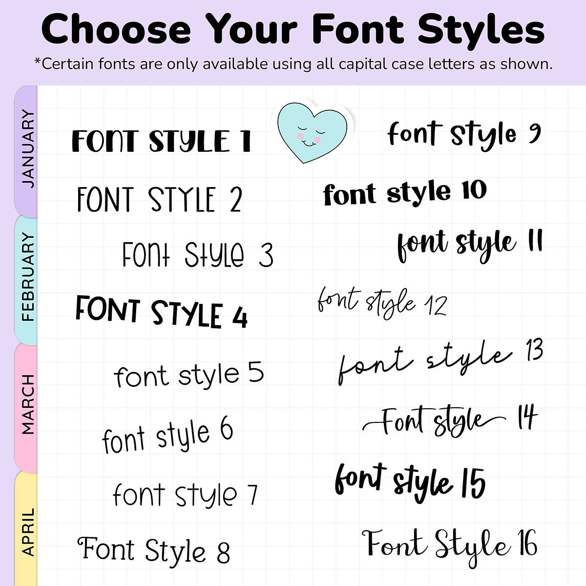 Custom Tiny Text Planner Stickers | Single Line