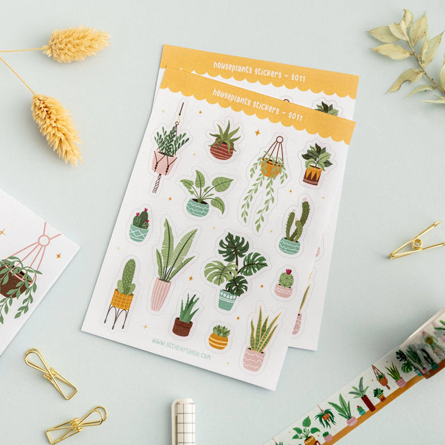 House Plants Stickers by Little Lefty Lou