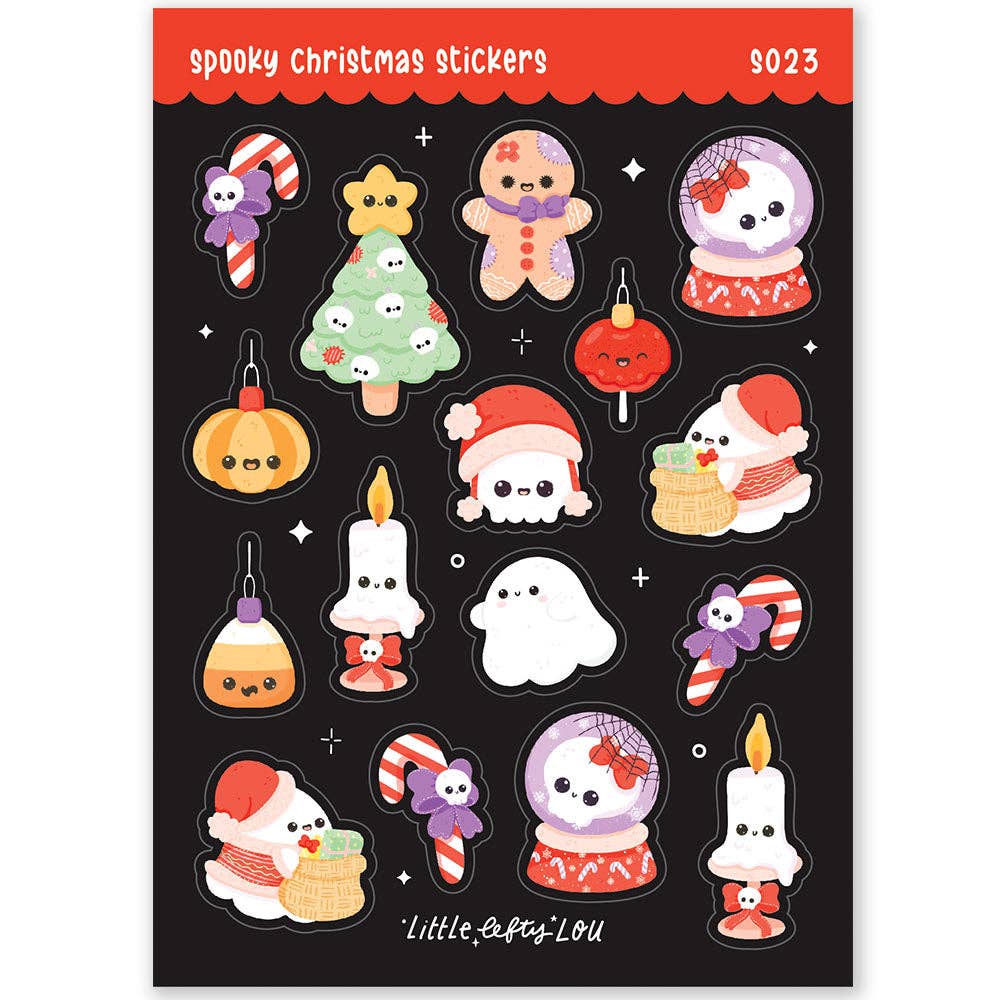 Spooky Christmas Stickers by Little Lefty Lou