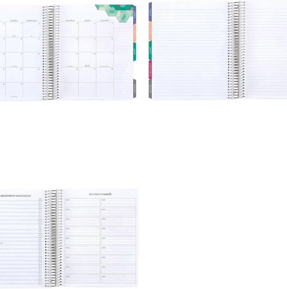 Erin Condren 7x9 Hexagon Vertical Life Planner - 12-month Dated 2026 Jan - Dec