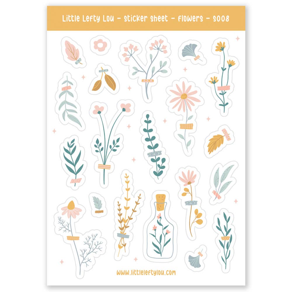 Flower Stickers by Little Lefty Lou
