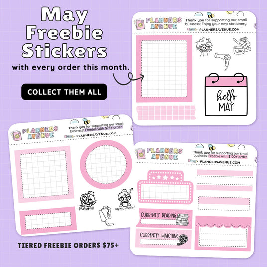Freebie planner stickers with every order during April at Planners Avenue