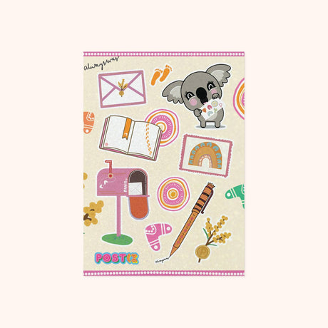 Mawang Together Mail Glitter Sticker Sheet