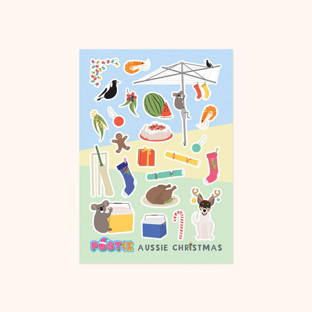 Aussie Christmas Day Sticker Sheet
