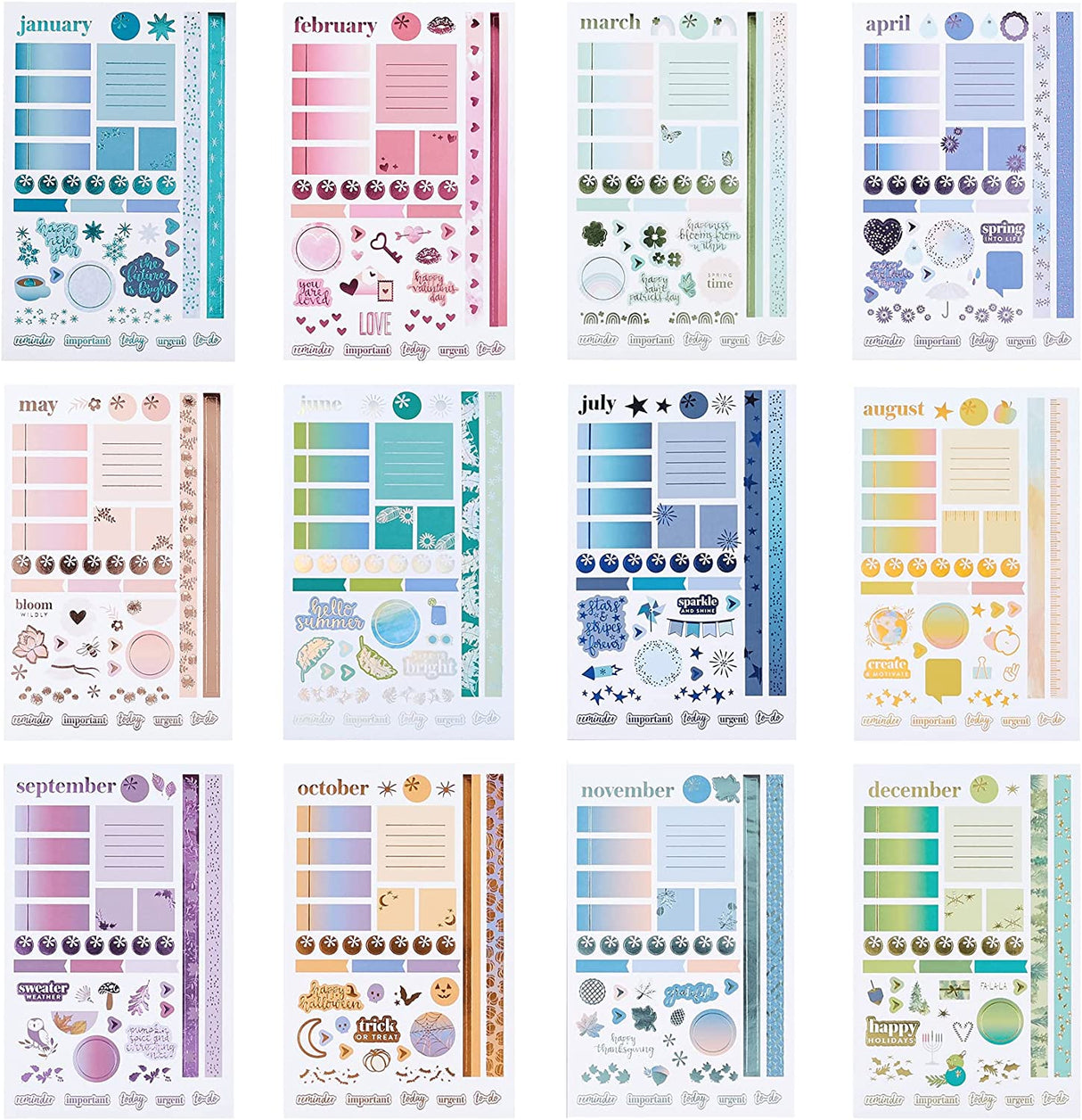 Erin Condren Monthly Sticker Book