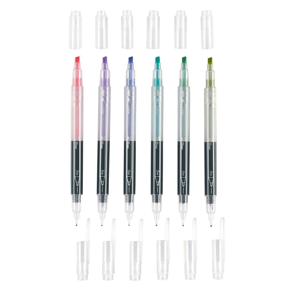 Erin Condren Dual Ink Dual Tip Pastel Highlighter Pens - 6 pack