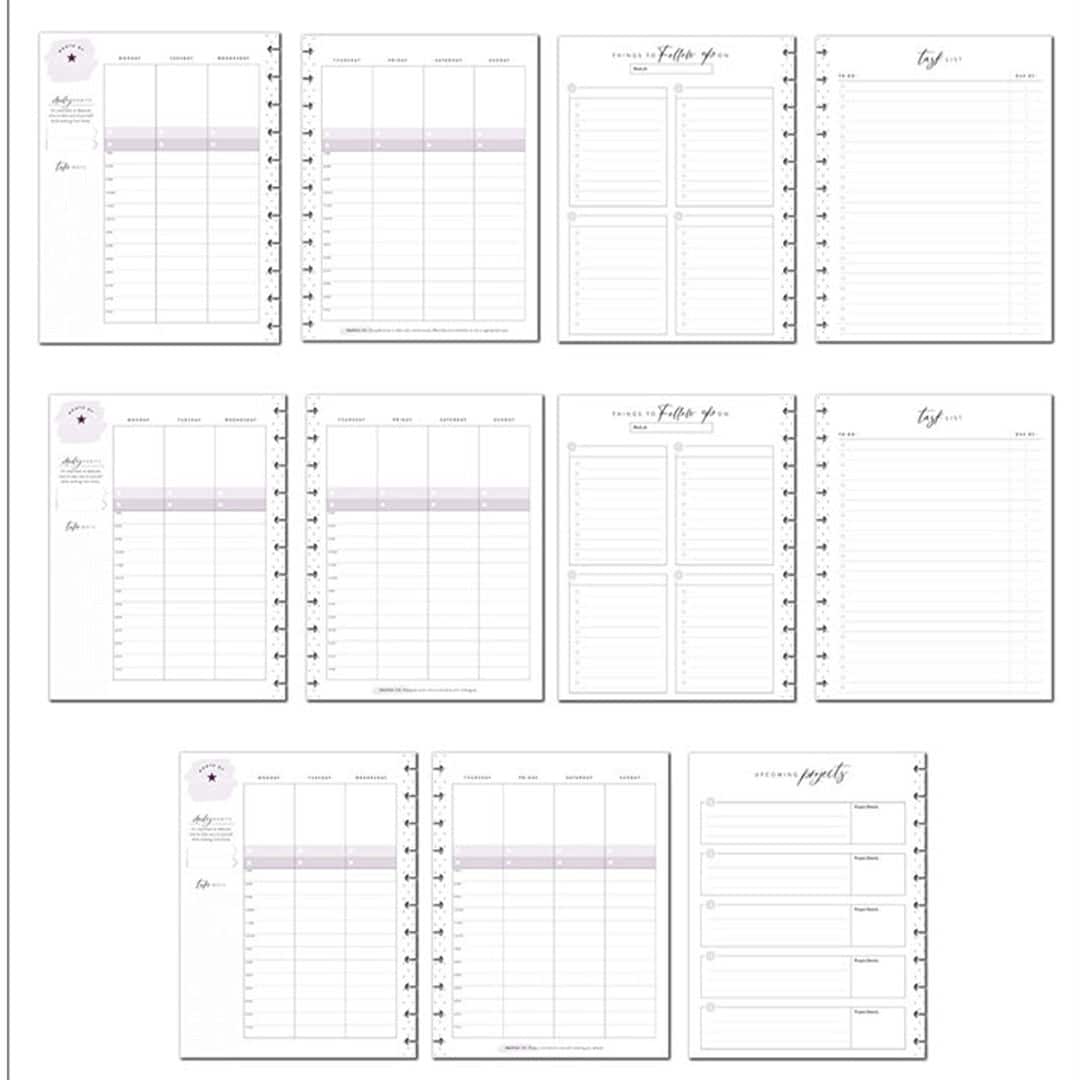 Happy Planner BIG Girl Vertical Hourly Girl Goals Extension Pack - Undated 4-Months