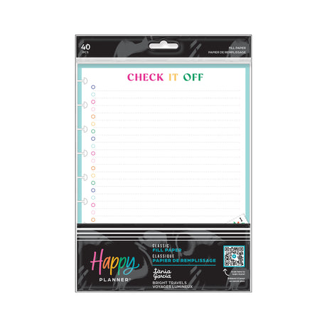 Happy Planner Bright Travels CLASSIC Fill Paper