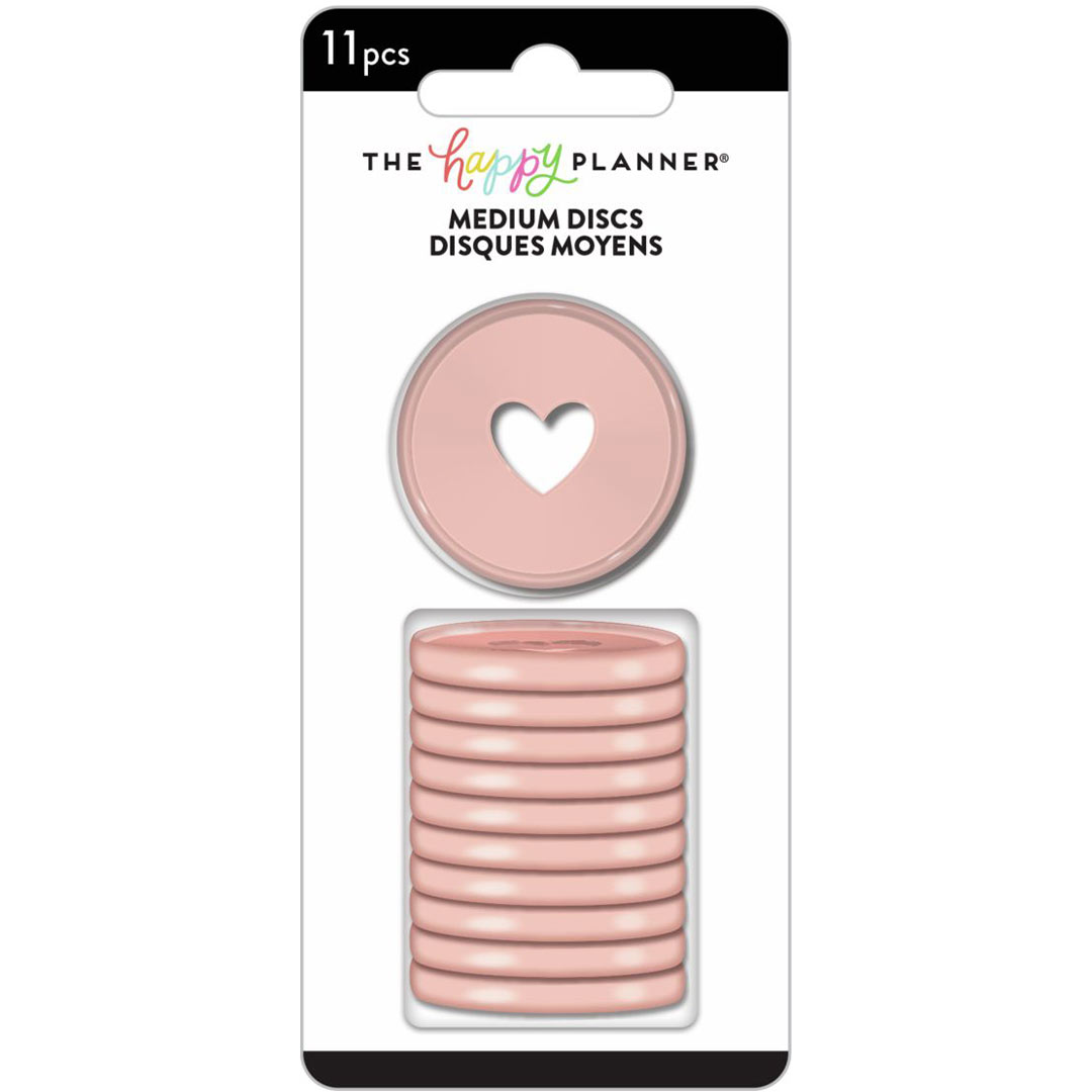Happy Planner Blush Medium Plastic Discs