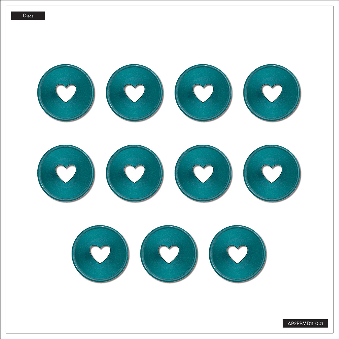 Happy Planner Jade Pearl Medium Metal Discs