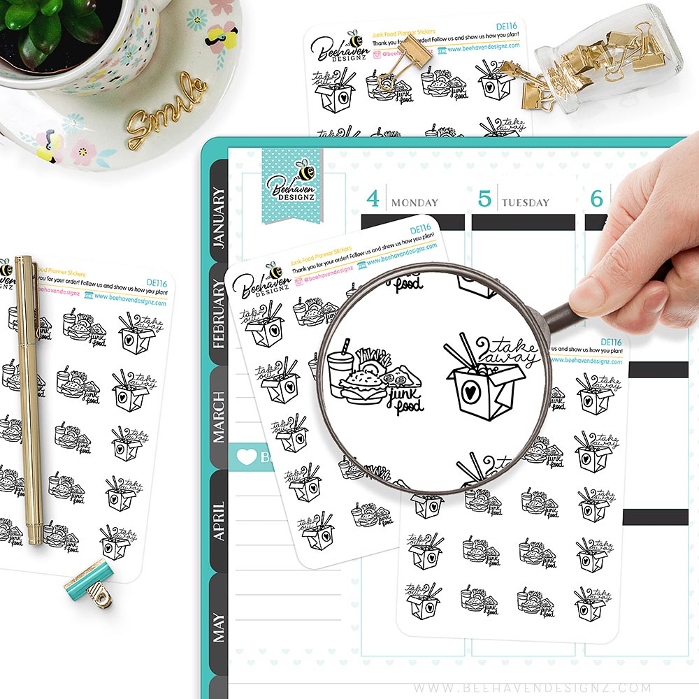 Junk Food Planner Stickers