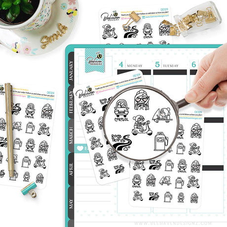 Errand Driving Planner Stickers