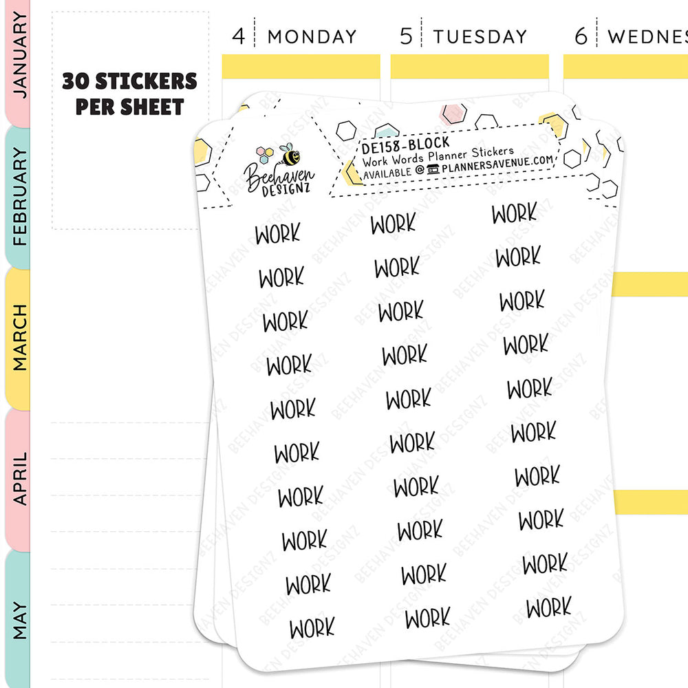 Work Planner Stickers