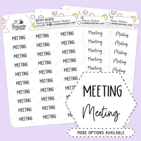 Meeting Script Planner Stickers