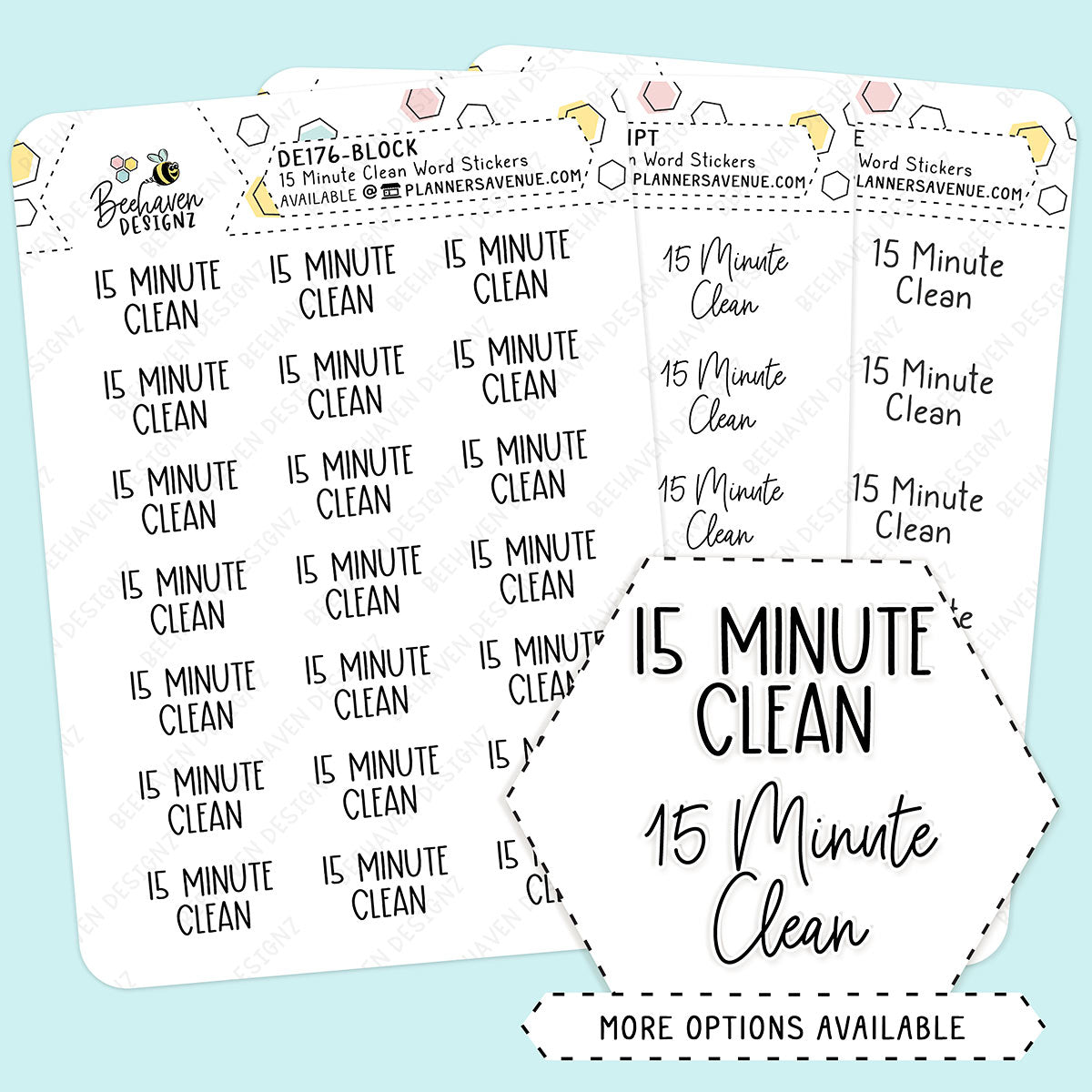 15 Minute Clean Script Planner Stickers