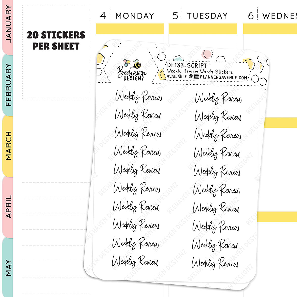 Weekly Review Script Stickers