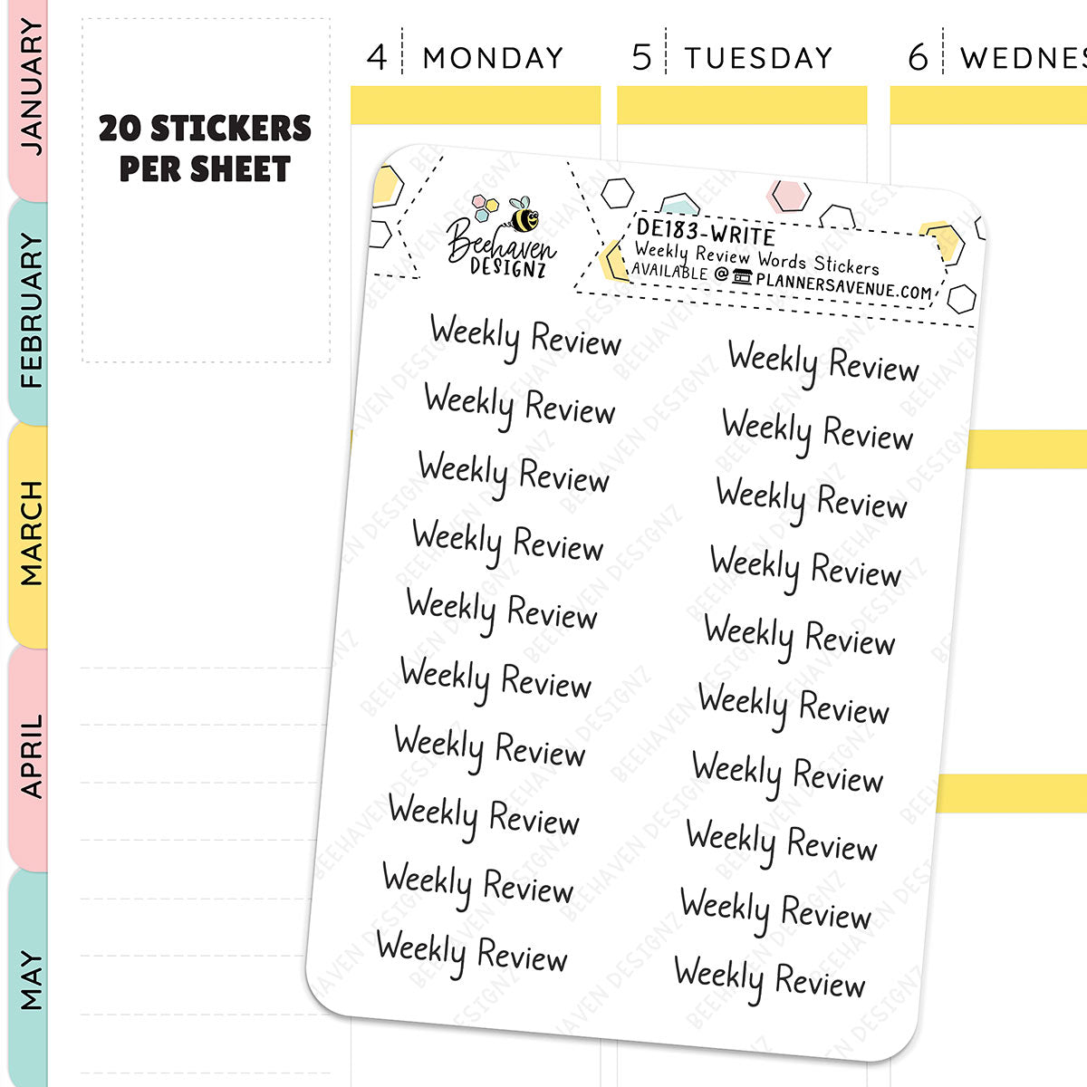 Weekly Review Script Stickers