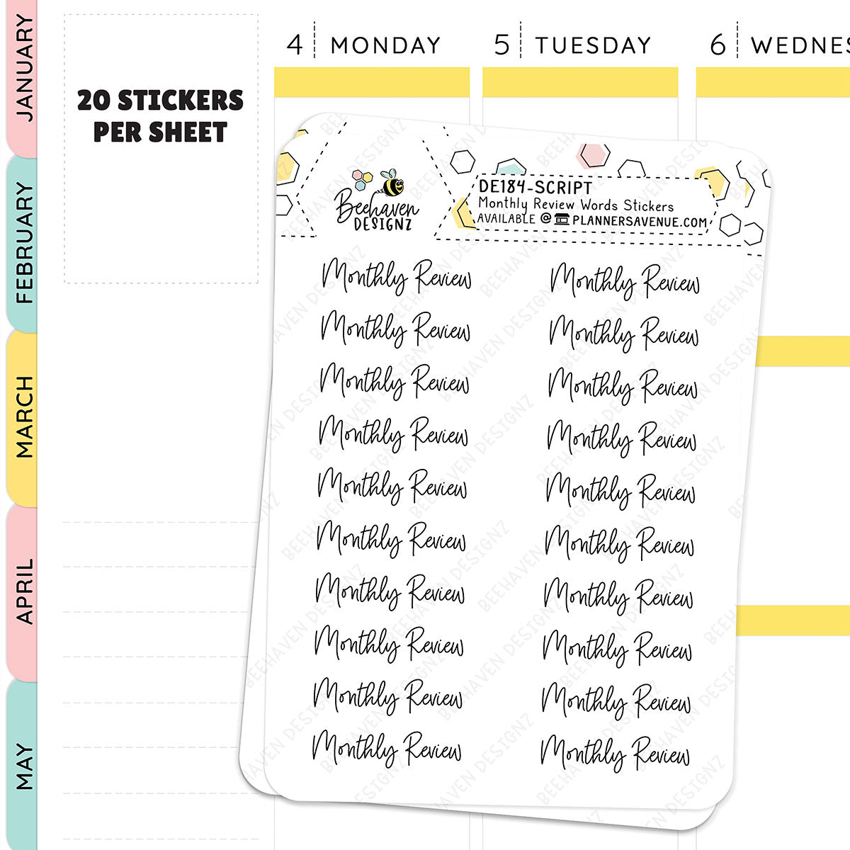 Monthly Review Script Stickers