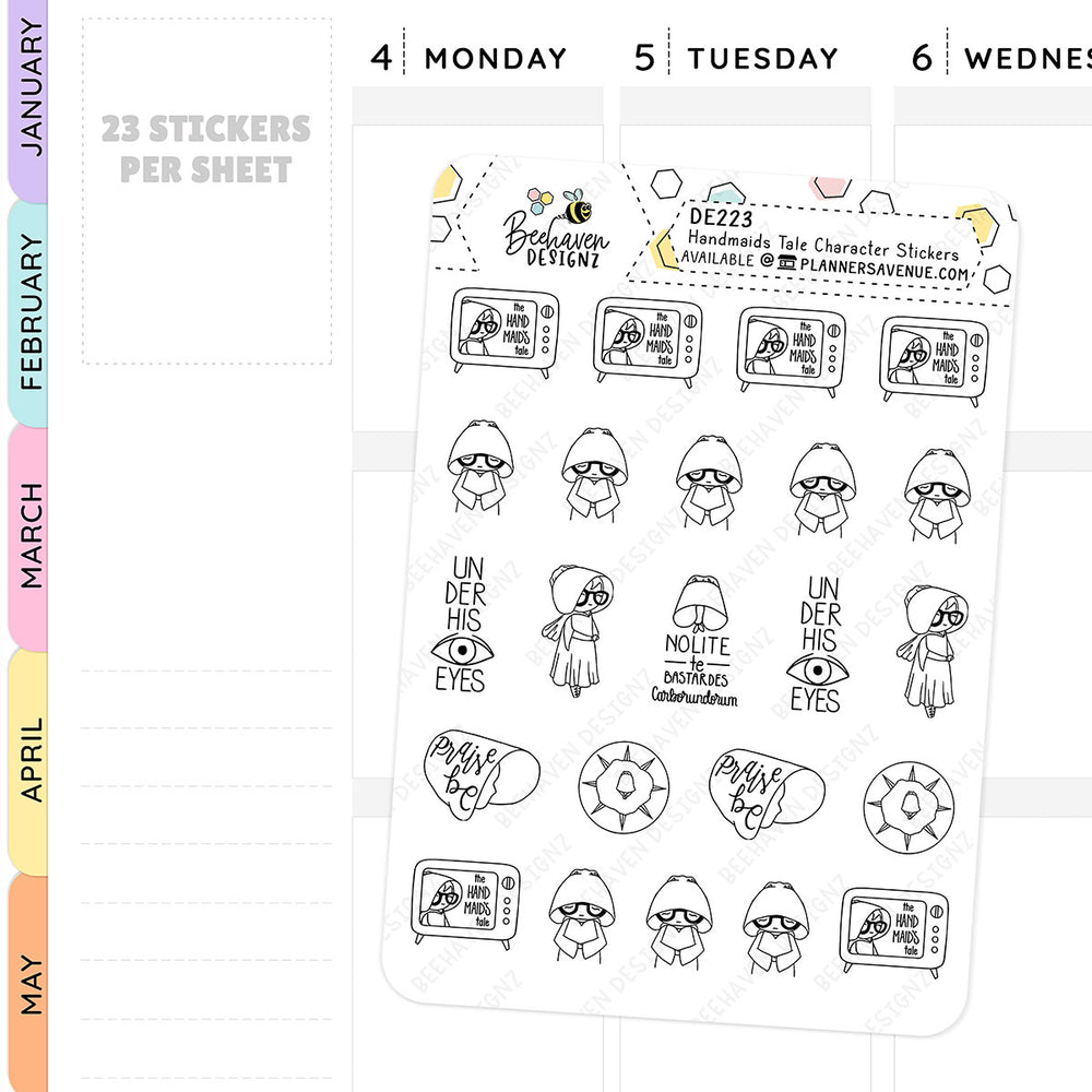 Handmaids Tale Charcter Planner Stickers