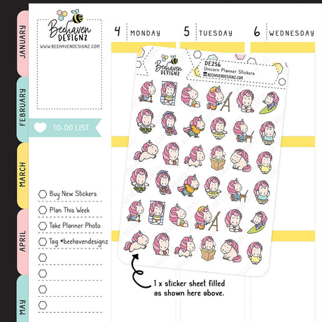 Unicorn Planner Stickers