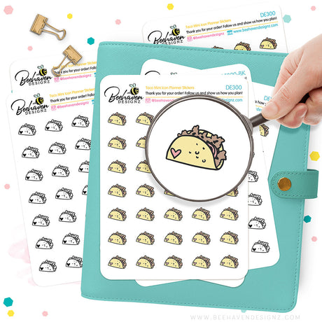 Taco Mini Icons Stickers