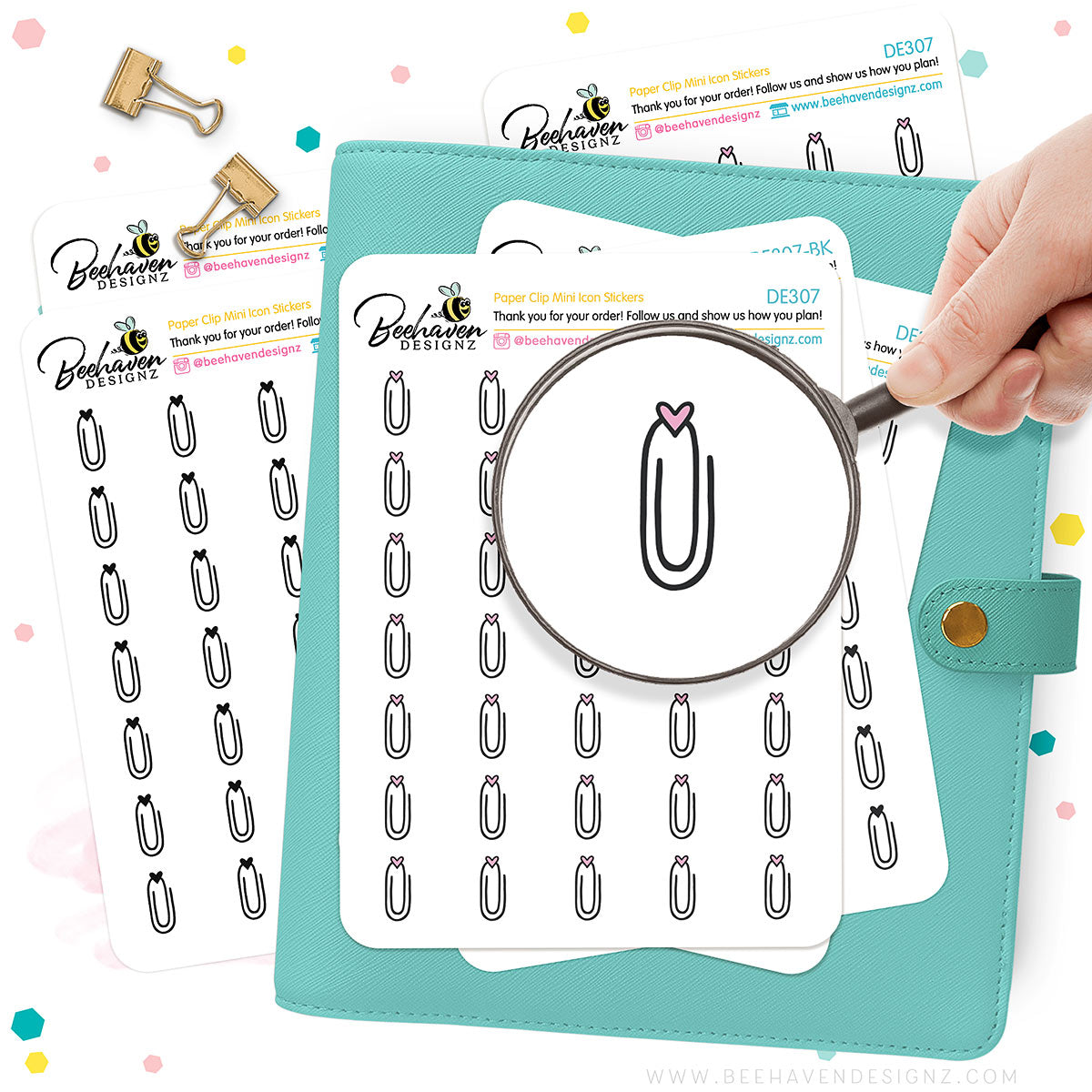 PaperClip Mini Icons Stickers
