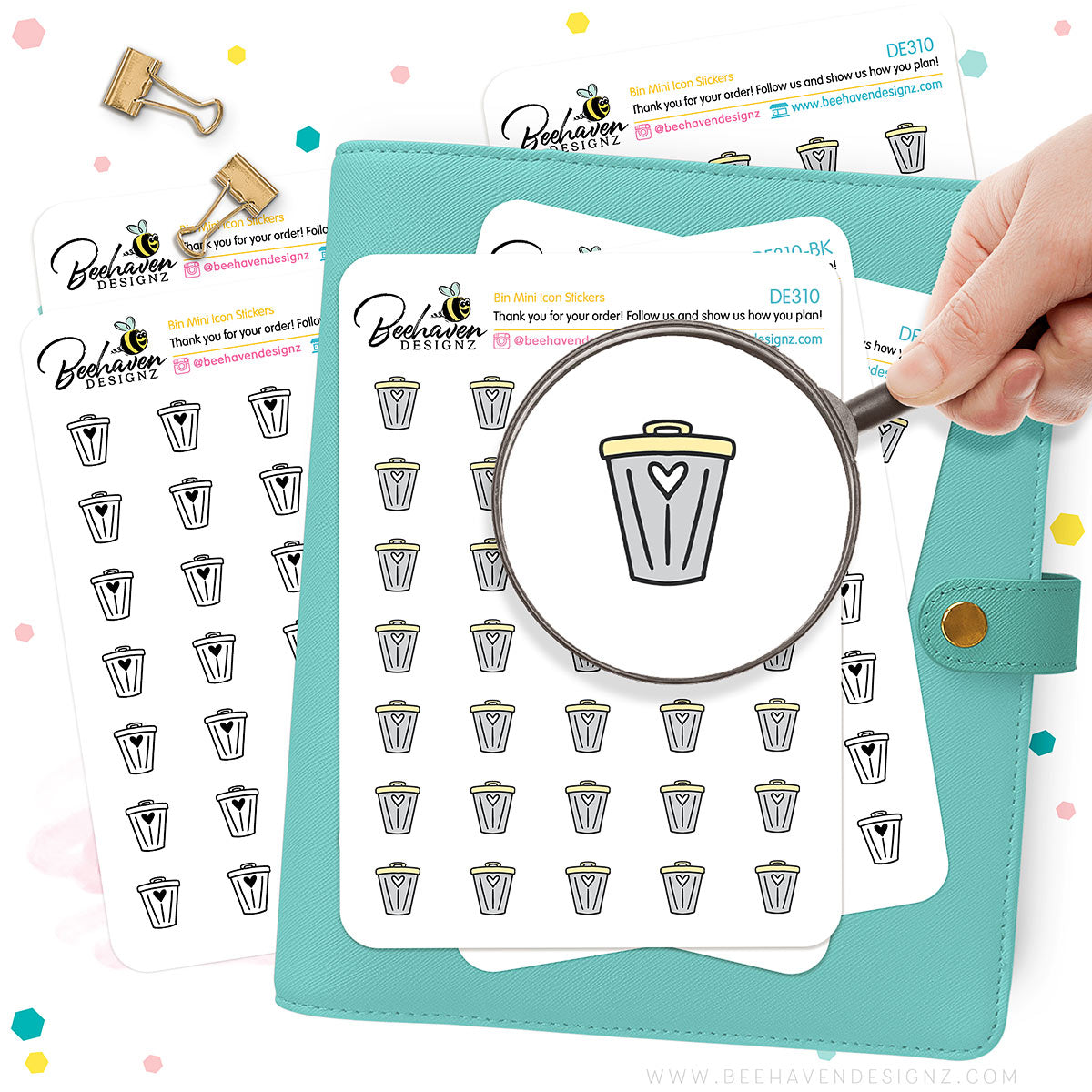 Bin Mini Icons Stickers