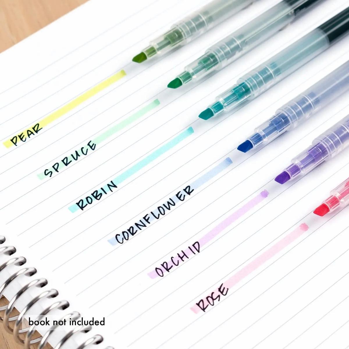 Erin Condren Dual Ink Dual Tip Pastel Highlighter Pens - 6 pack