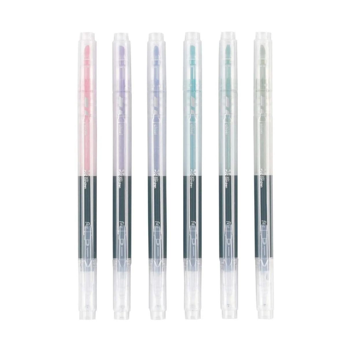 Erin Condren Dual Ink Dual Tip Pastel Highlighter Pens - 6 pack
