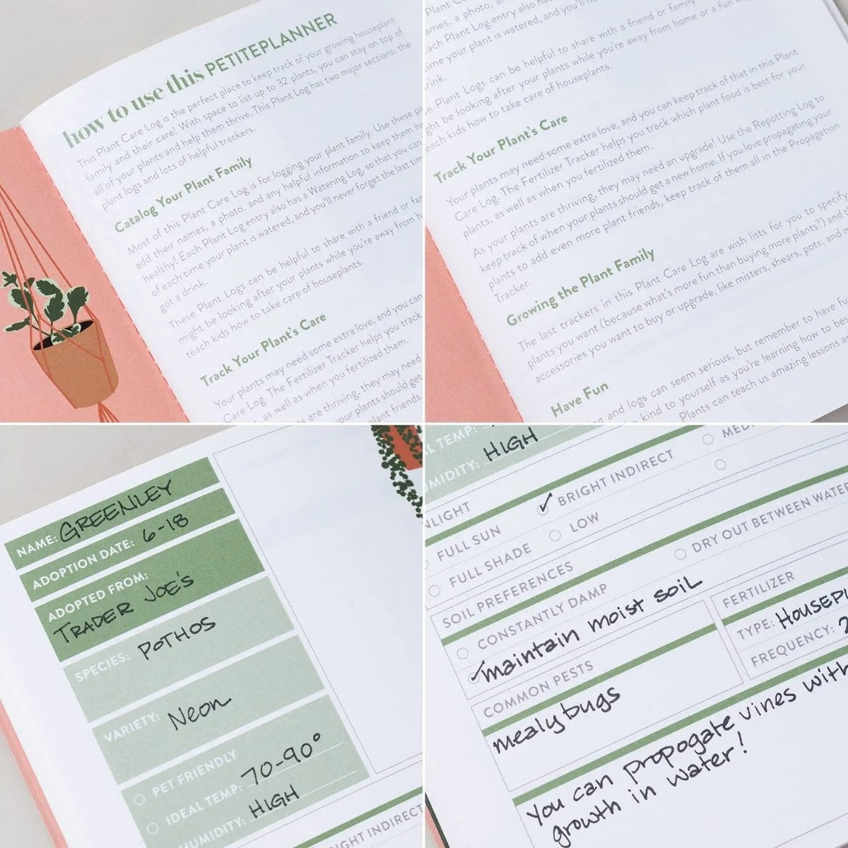 Erin Condren Plant Journal Petite Planner