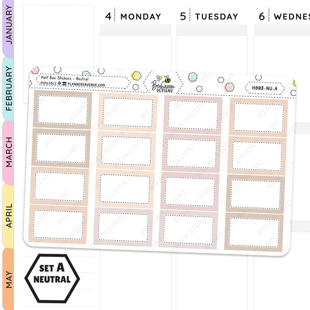 Half Box Planner Stickers