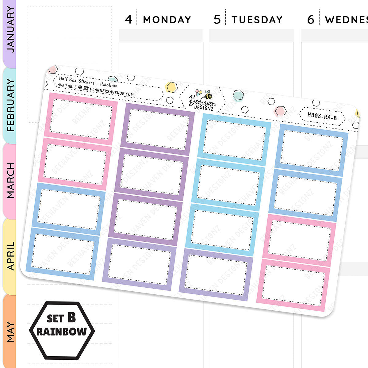 Half Box Planner Stickers