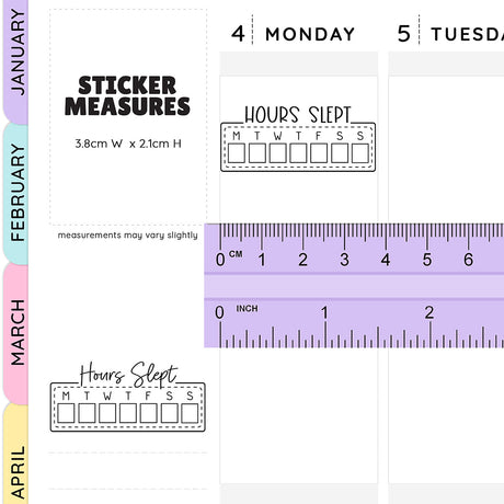 Hours Slept Habit Tracker Stickers