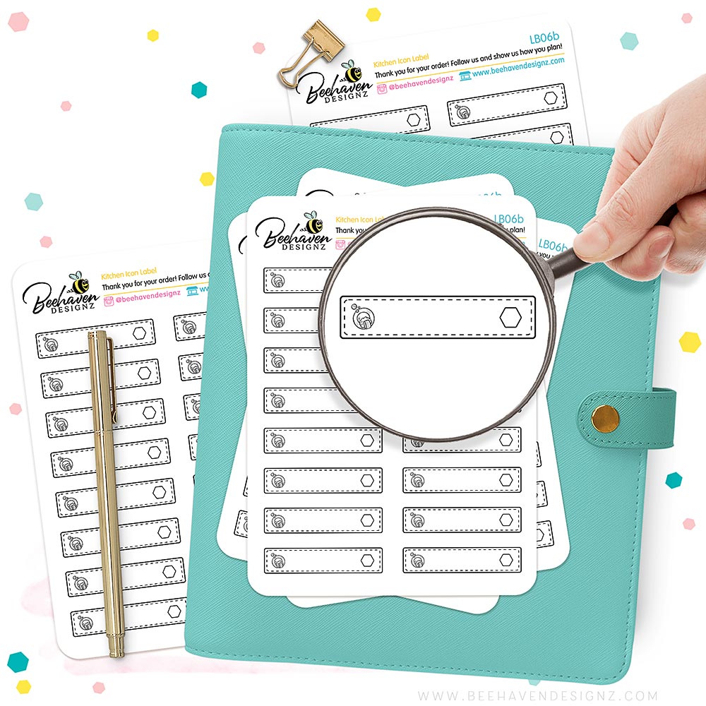 Kitchen Blank Quarter Box Stickers
