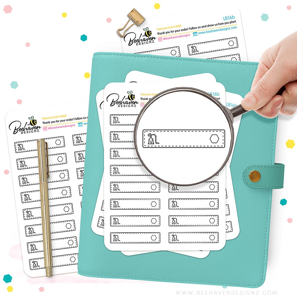 Vacuum Blank Quarter Box Stickers