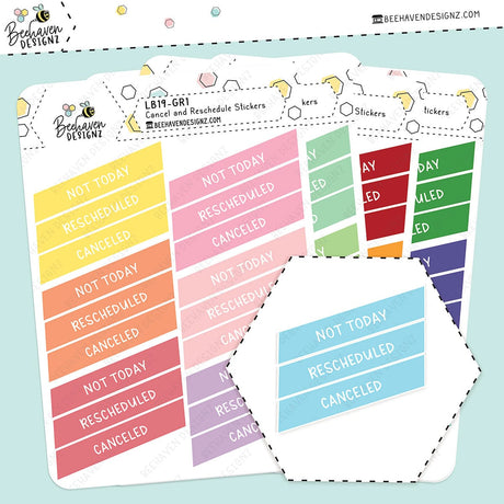 Cancel Reschedule Planner Stickers