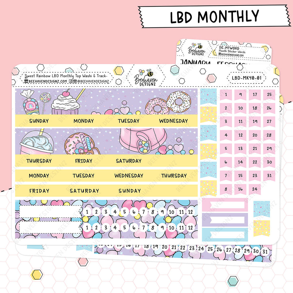 Sweet Rainbow LBD Monthly Sticker Kit