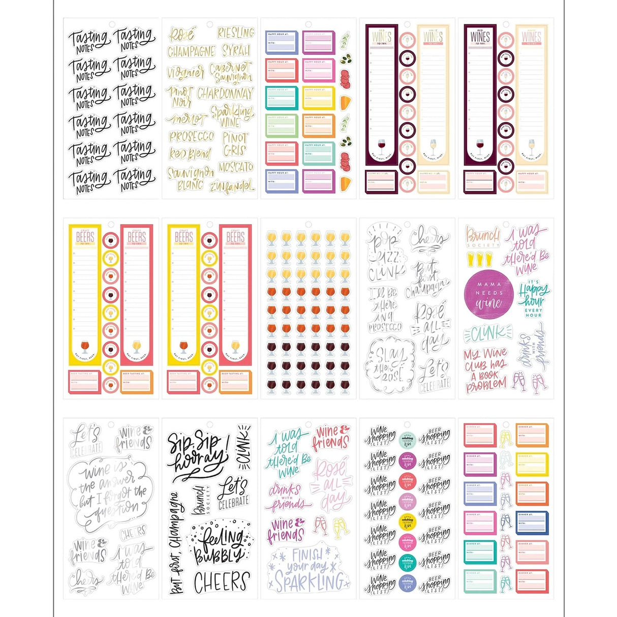 Happy Planner Classic Happy Hour Stickers Value Pack