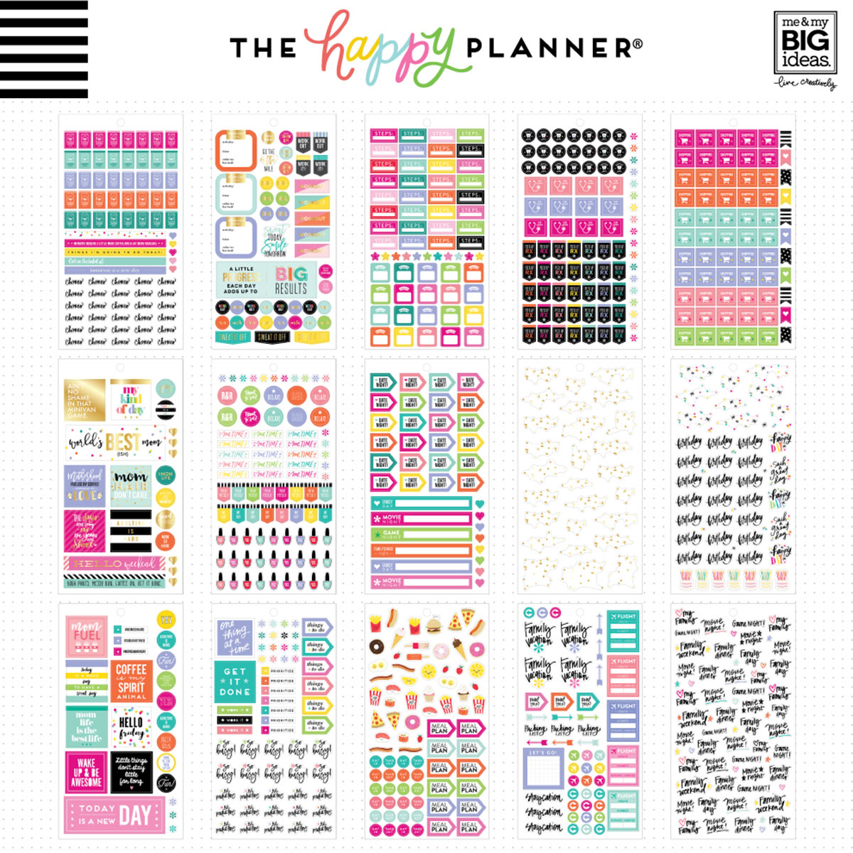 Happy Planner Mini Mum Job Stickers Value Pack