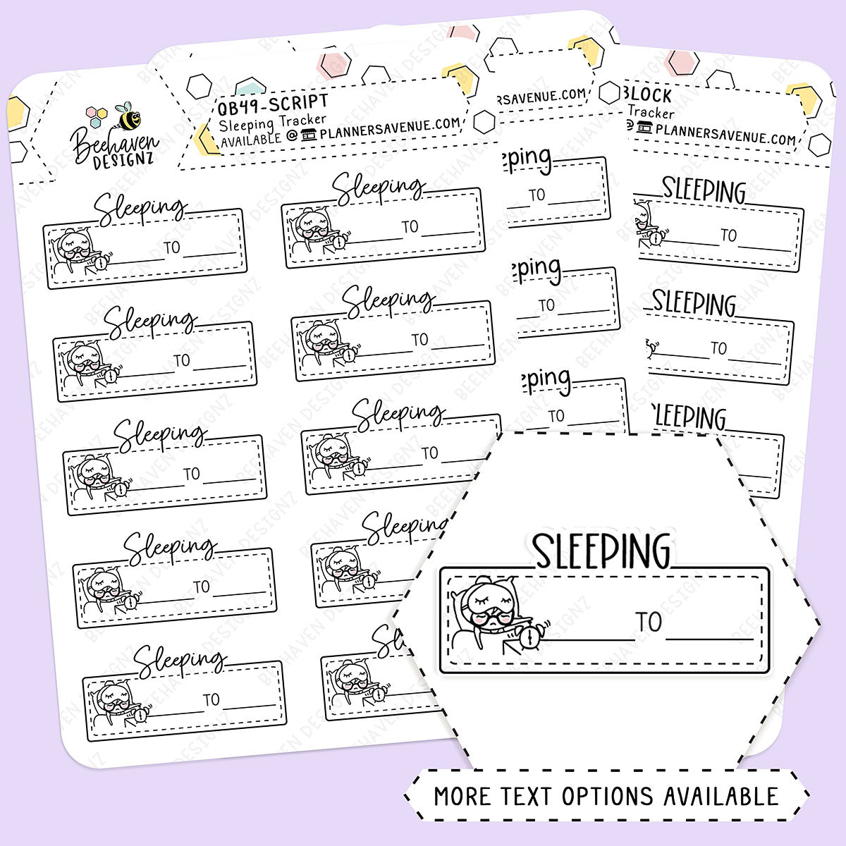Sleep Tracker Planner Stickers