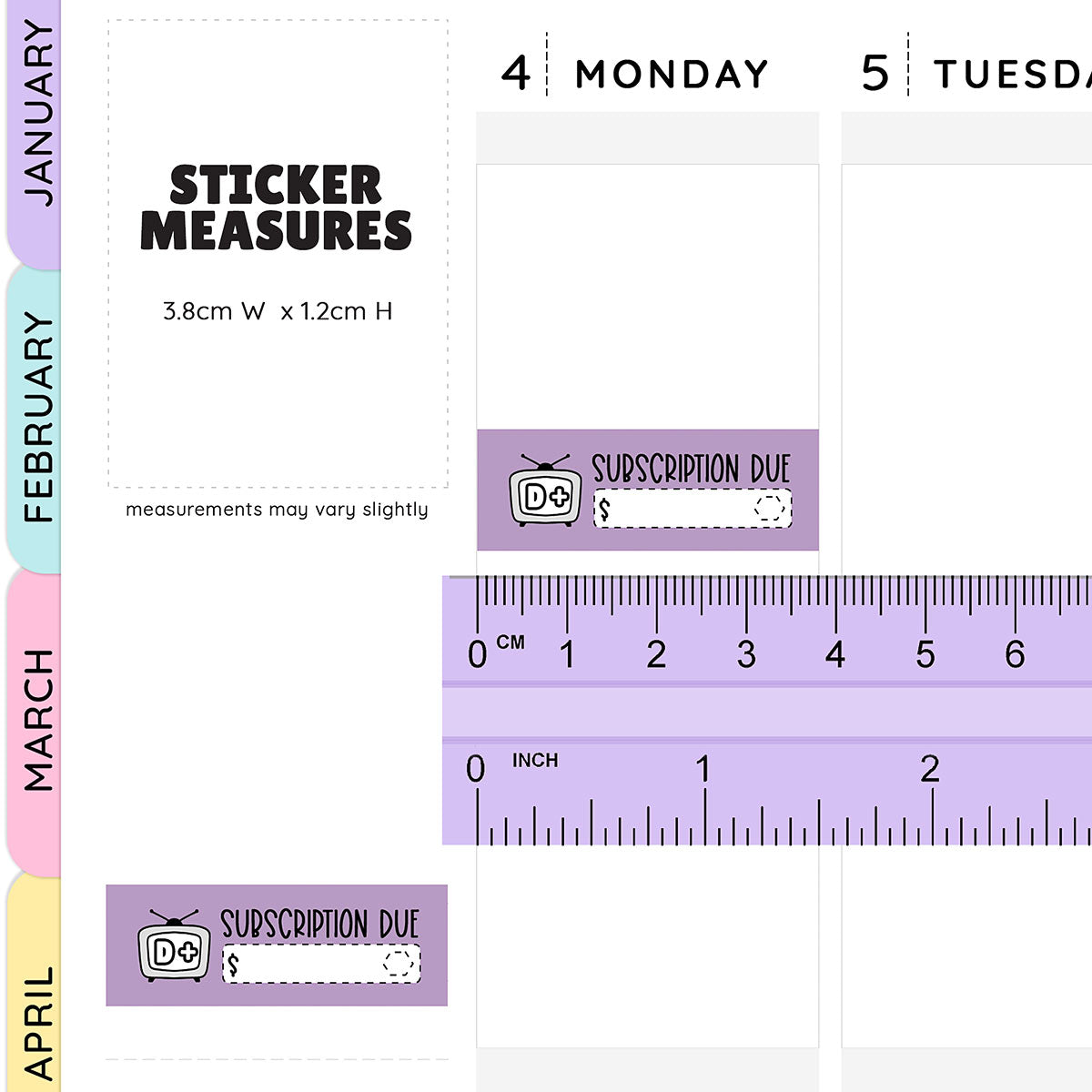 Disney Plus Bill Due Quarter Box Stickers