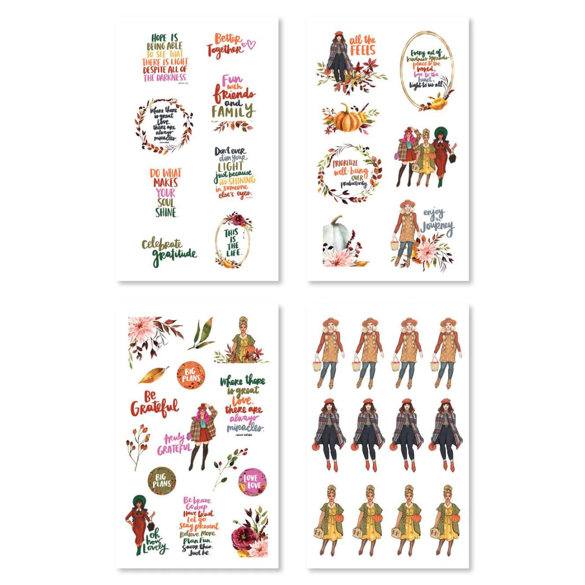 Rongrong Grateful Heart Sticker Book collab Amy Tangerine
